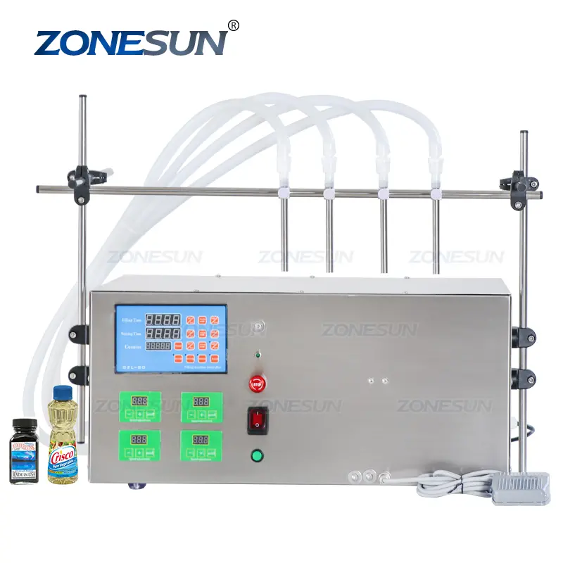 máquina llenadora semiautomática de líquidos