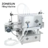 Back of table top liquid filling machine