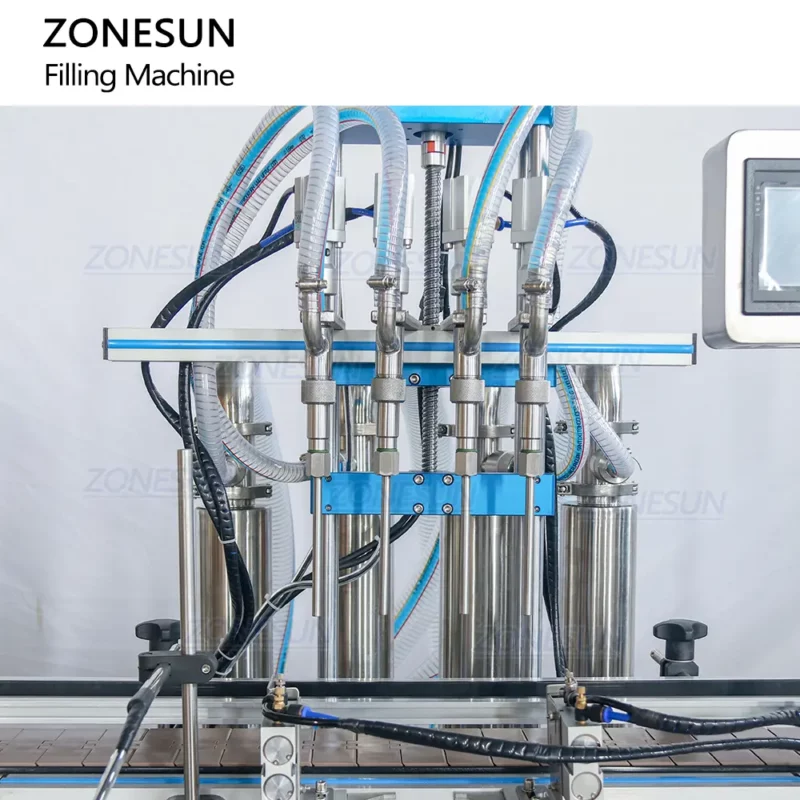 4 filling nozzles of filling machine