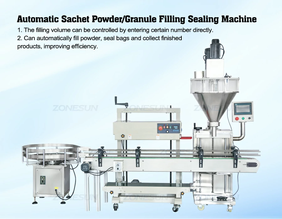 Mesin Sealing Dan Filling Pouch Powder Tepung Otomatis