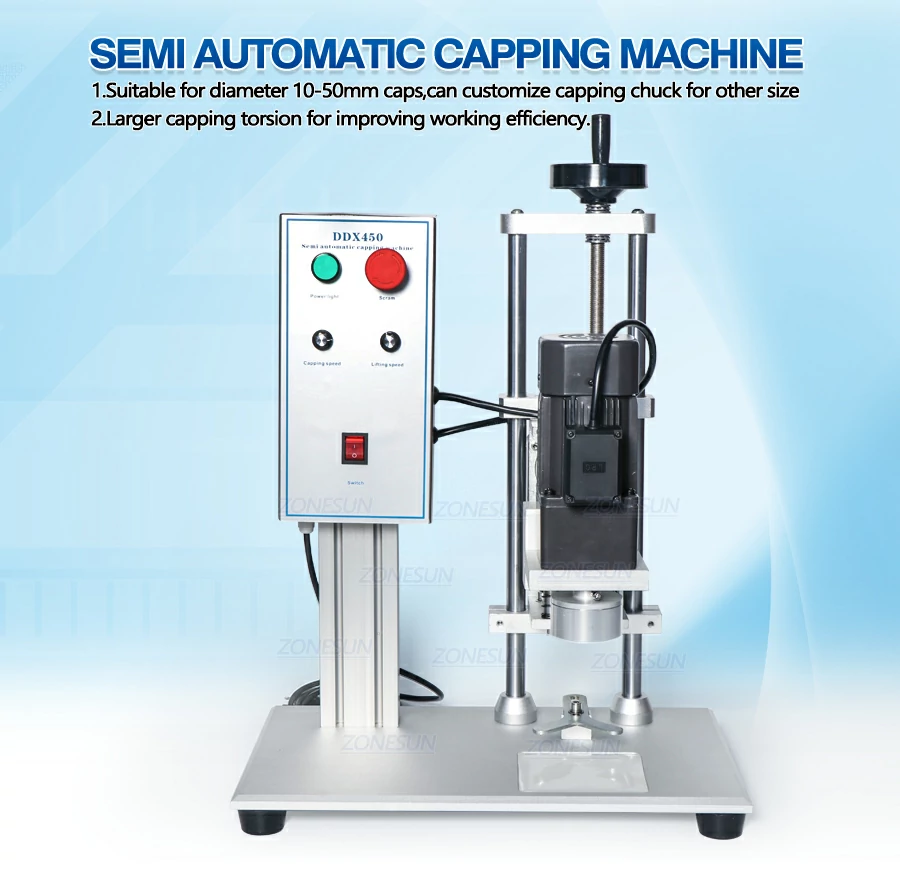 Máquina tapadora semiautomática