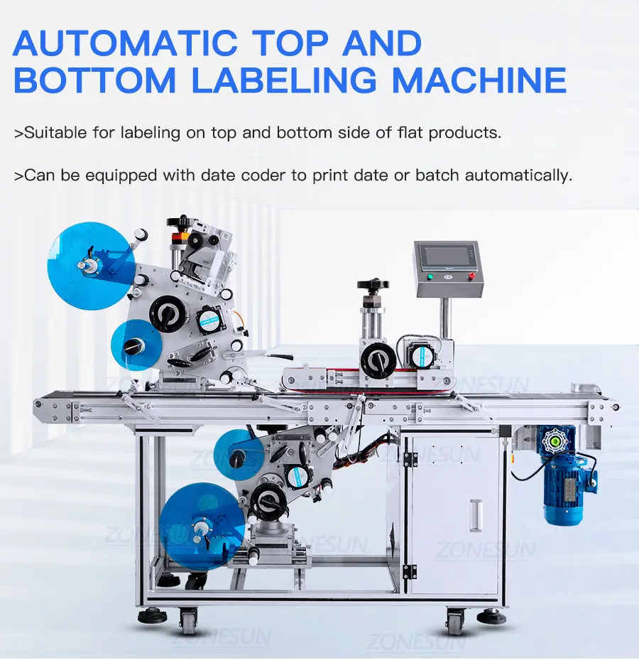 Máquina etiquetadora automática superior e inferior