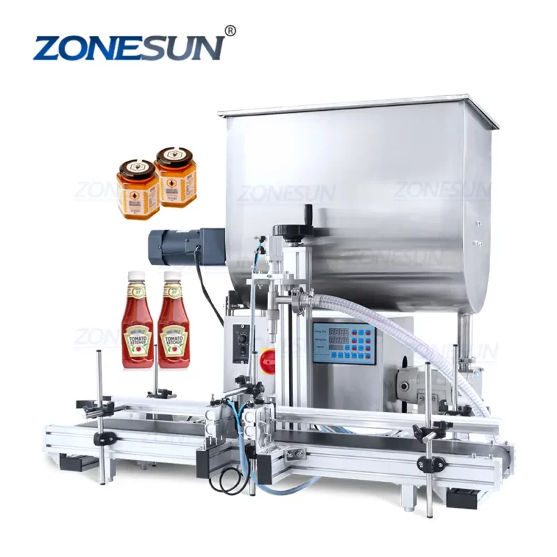 Máquina llenadora automática de tarros de pasta
