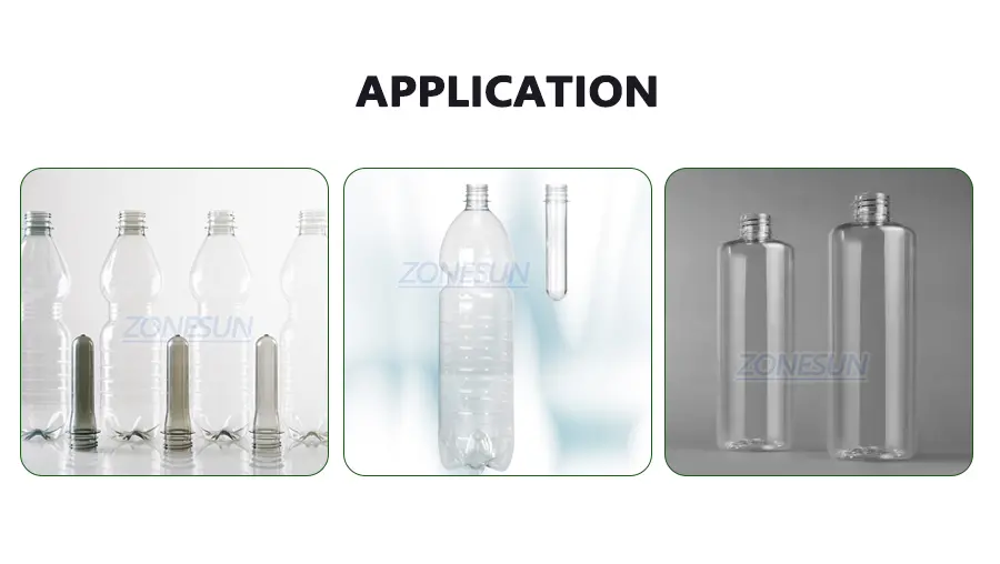 Application of stretch blow moulding machine