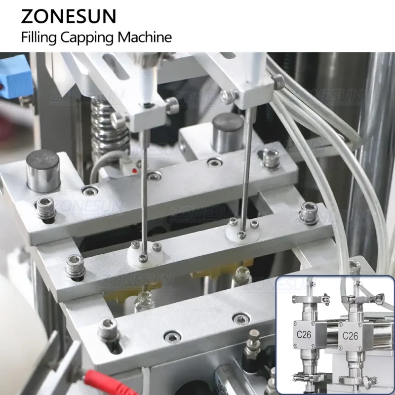 Filling heads of tester bottle filling machine