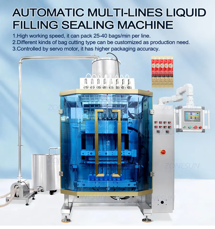 Automatic Multi Lane Liquid Stick Packing Machine