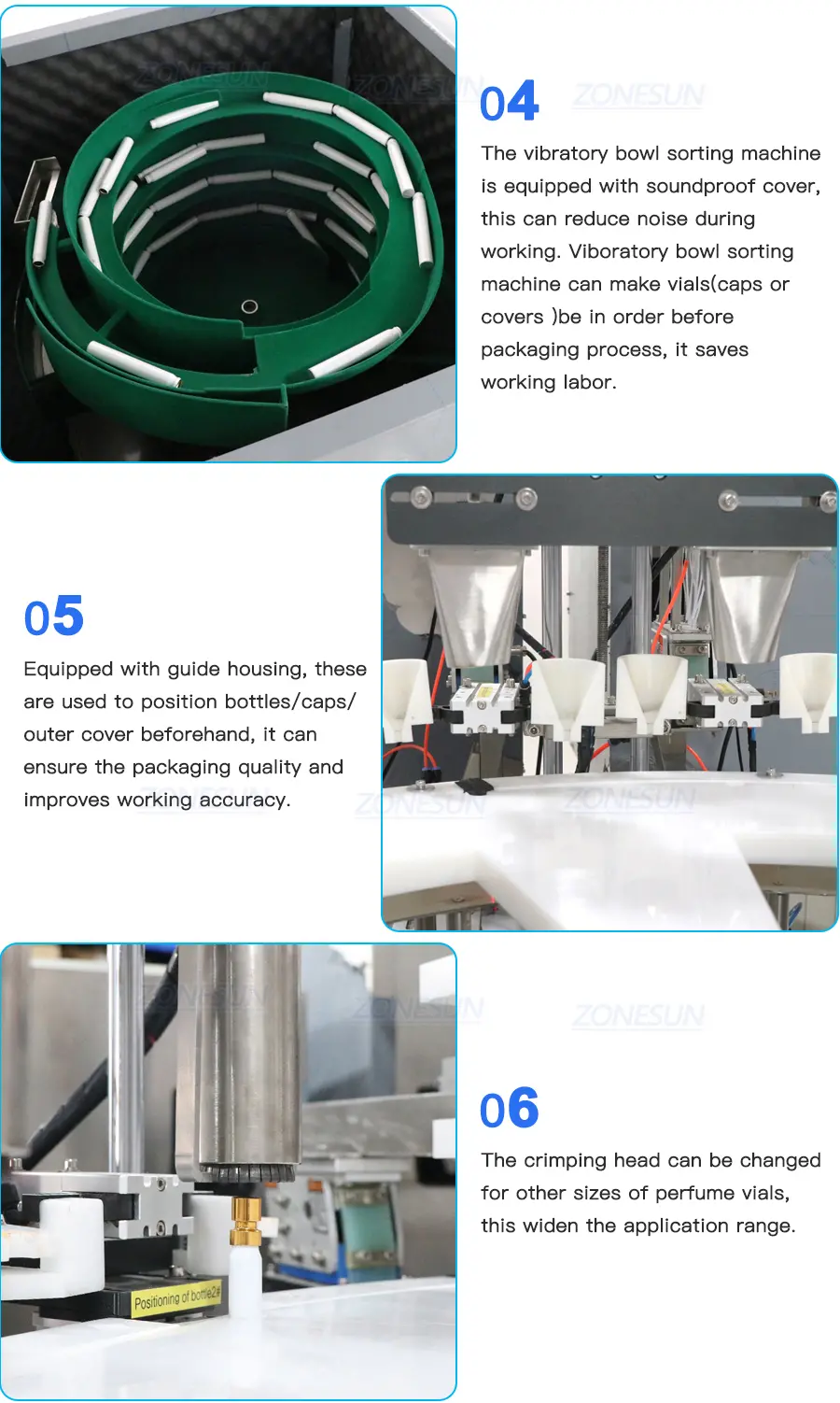 Detail_2 of mouth freshener bottle filling capping machine