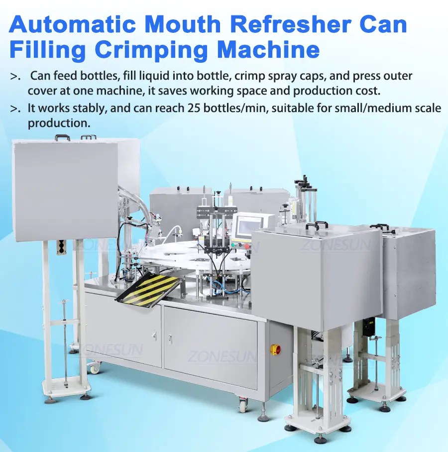 Automatic Mouth Freshener Bottle Filling And Capping Machine