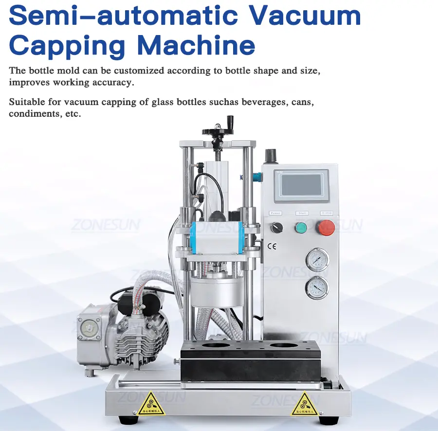 Mesin Capping Vakum Botol Semi Otomatis