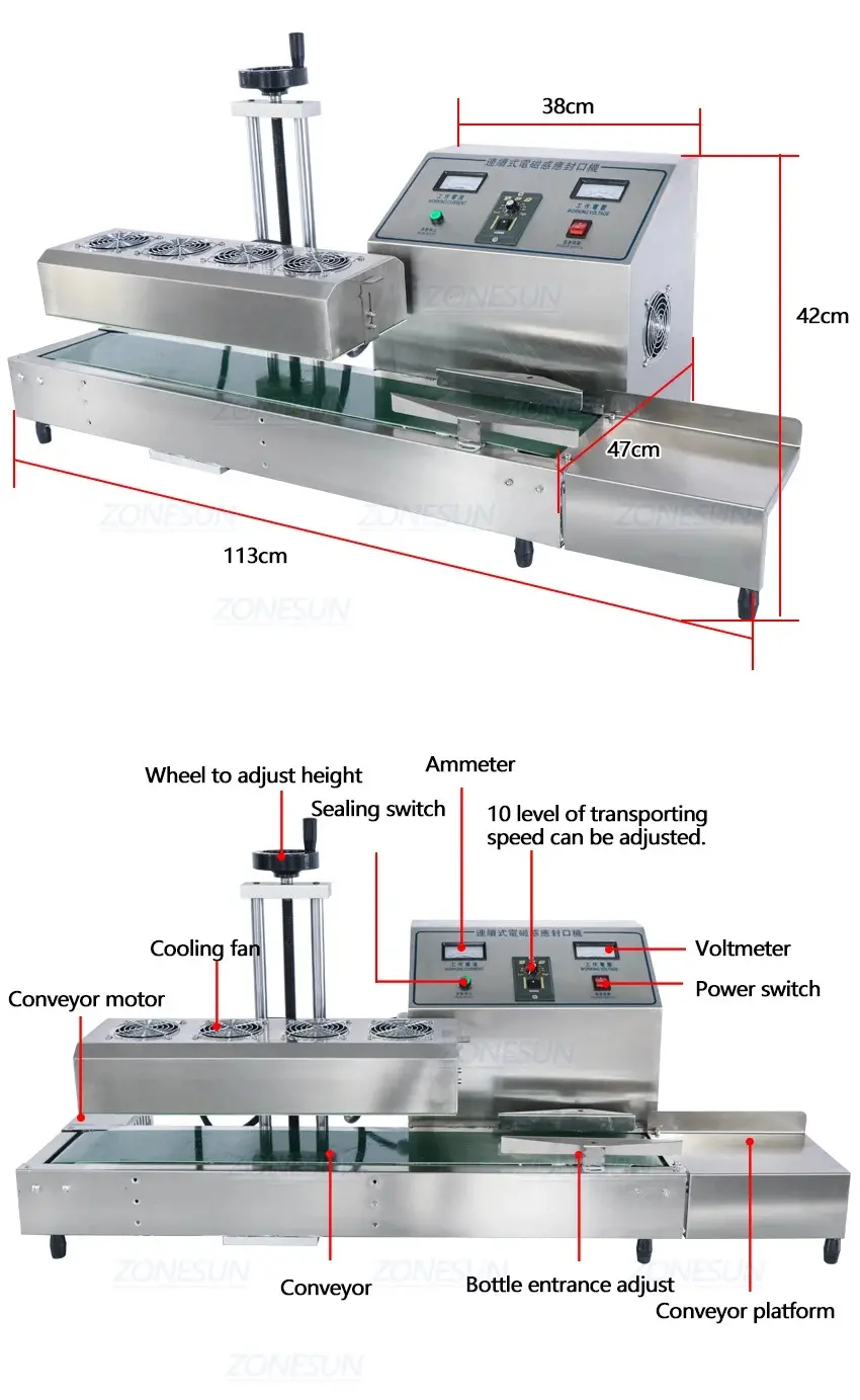 Diagrama de máquina selladora de tapas de aluminio