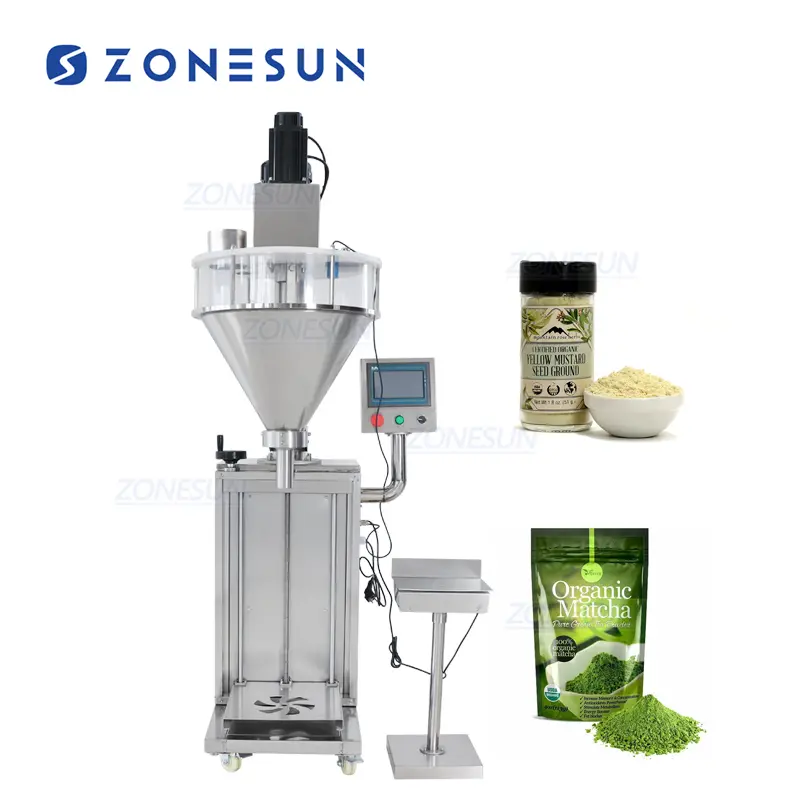 Máquina llenadora de polvo semiautomática de tornillo sinfín