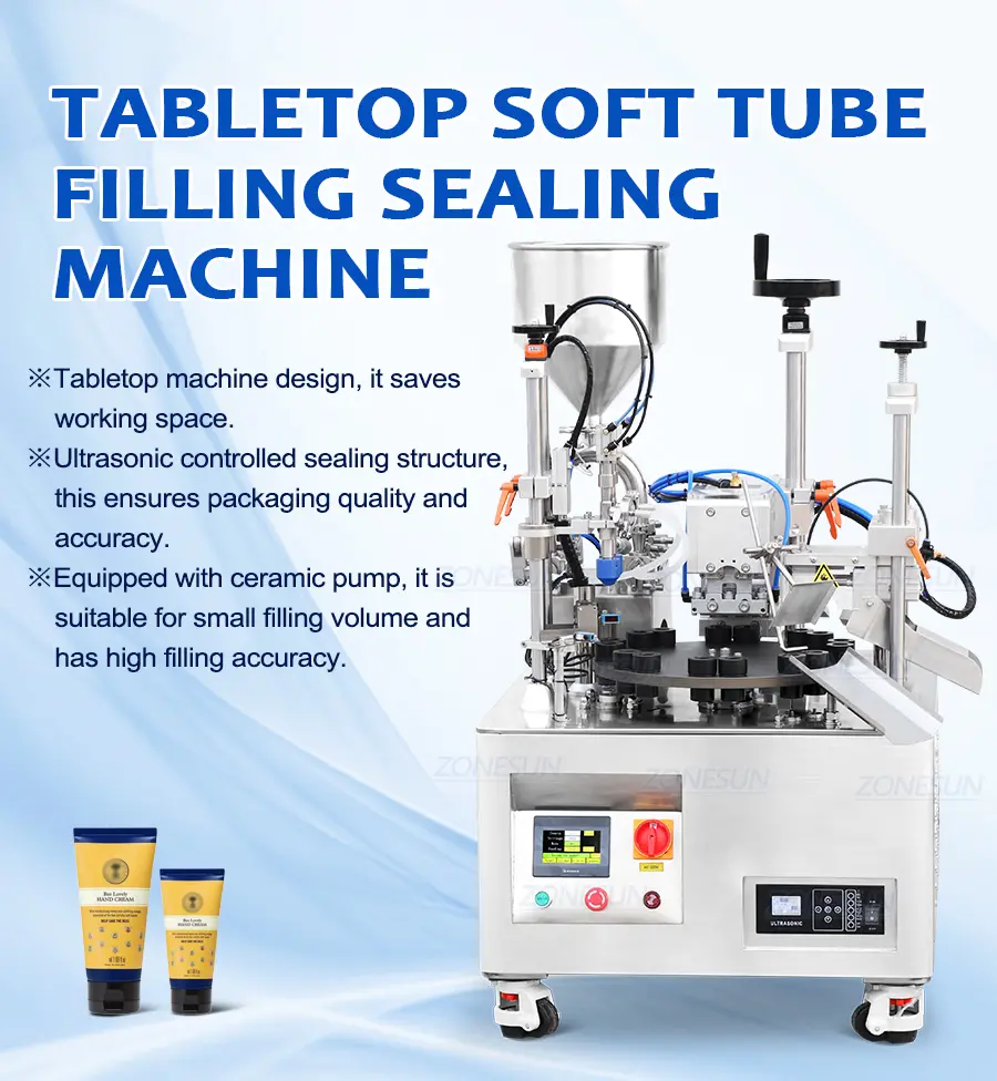 Mesin Filling Dan Sealing Tube Krim Tangan Otomatis