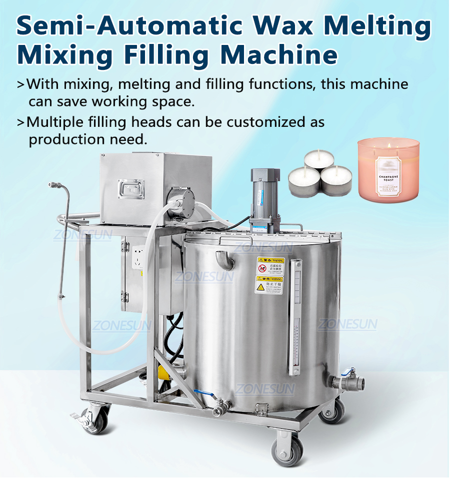Semi Automatic Candle Wax Filling Machine
