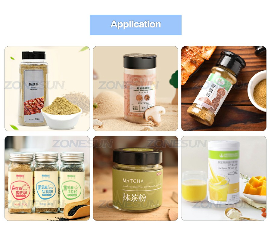 Application of tabletop powder filling machine