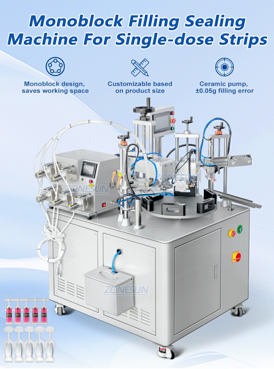 Automatic Single Use Eye Drops Filling And Sealing Machine