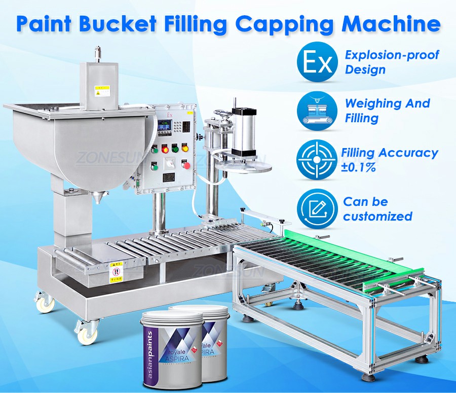 Semi Automatic Paint Bucket Filling Capping Machine
