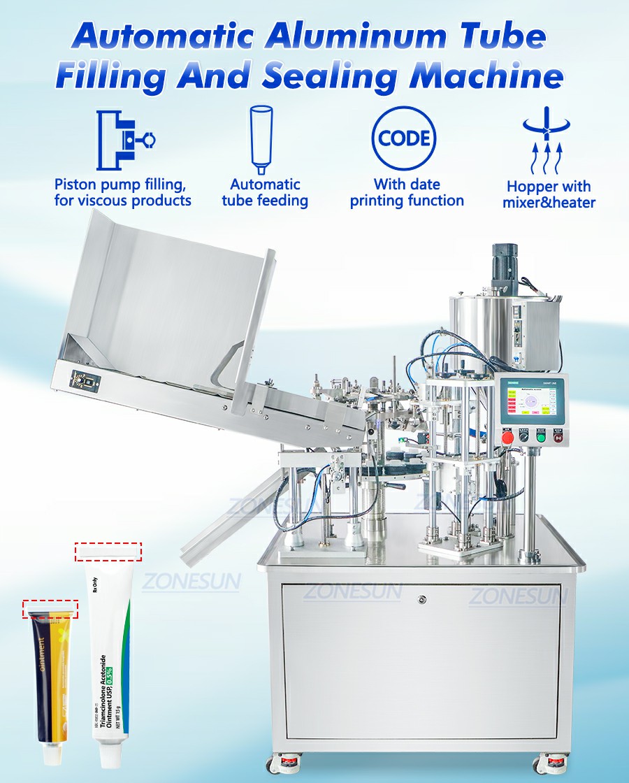 Squeeze Aluminium Tube Filling And Sealing Machine