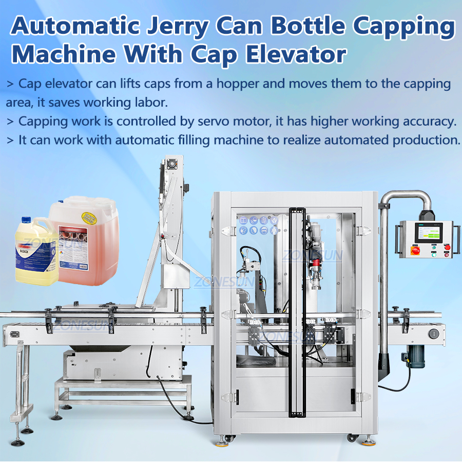 Máquina tapadora automática de jarras de plástico tipo F