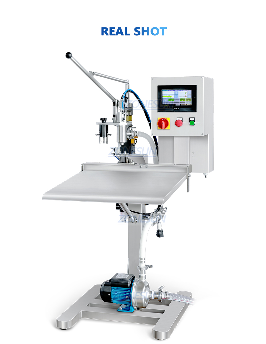 Real shot of bib filling machine