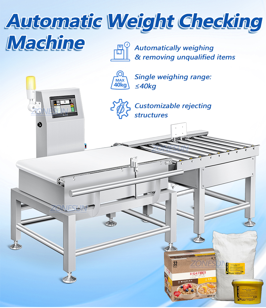 Timbangan untuk Pemeriksaan Komoditas Checkweigher Konveyor