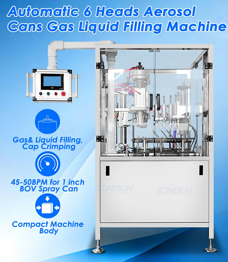 Automatic Bag On Valve Aerosol Filling And Capping Machine