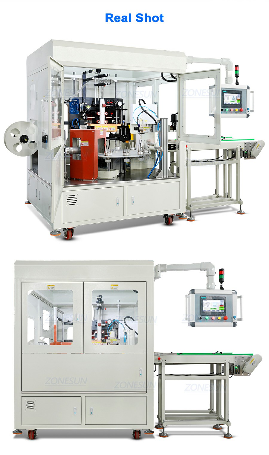 Real Shot Of Shrink Label Machine