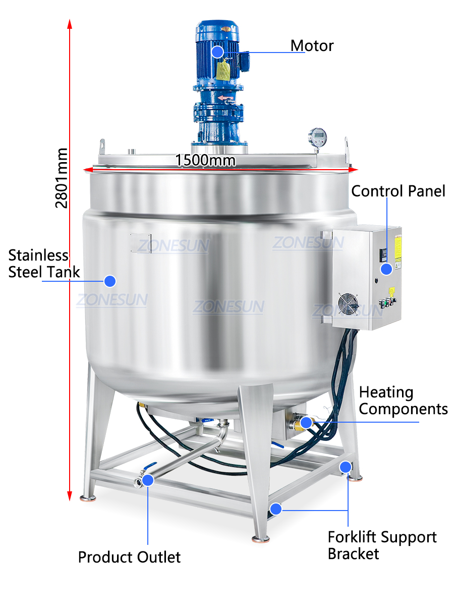 Stainless Steel Tank With Agitator