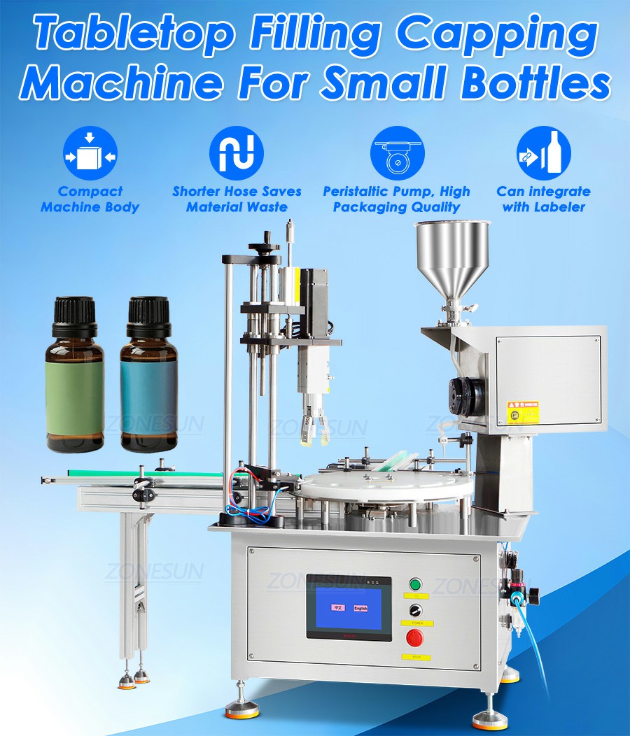 Rotary Plastic Dropper Bottle Filling Capping Machine