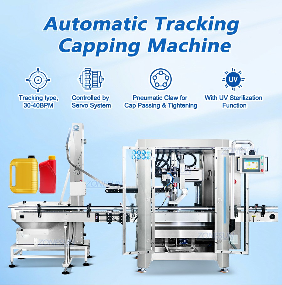 Automatic 5 Liter Canister Tracking Capping Machine