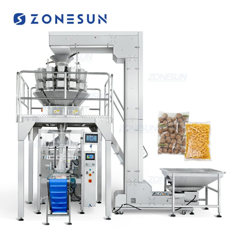 Máquina envasadora con balanza multicabezal