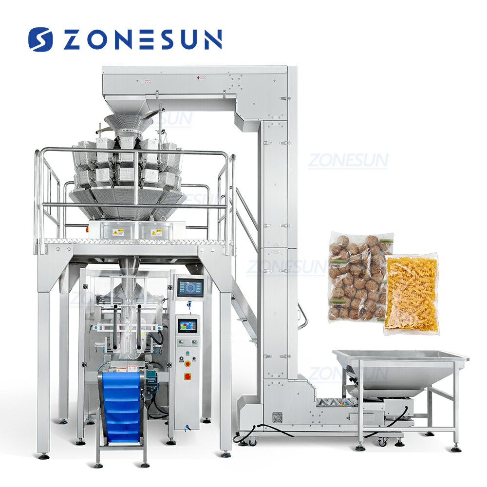 Máquina envasadora con balanza multicabezal