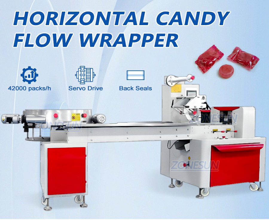 Automatic Flow Packing Machine With Feeding Turntable