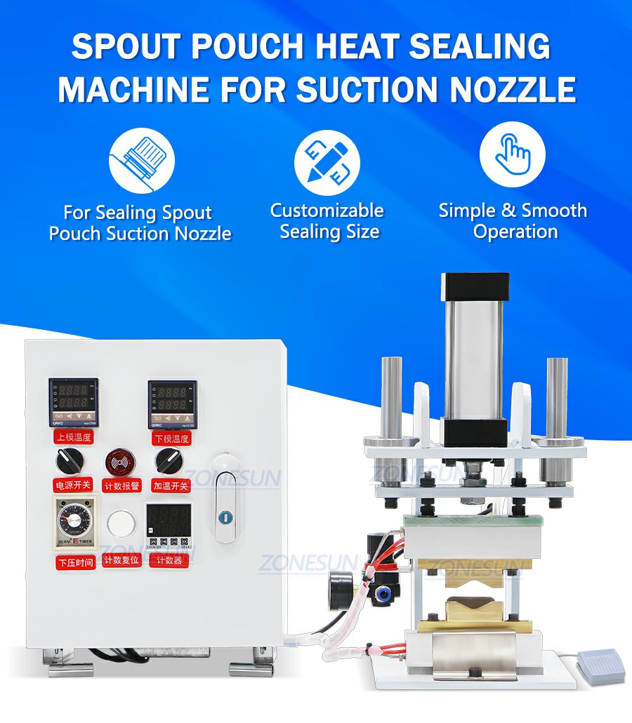 Semi Automatic Pouch Spout Cap Sealing Machine