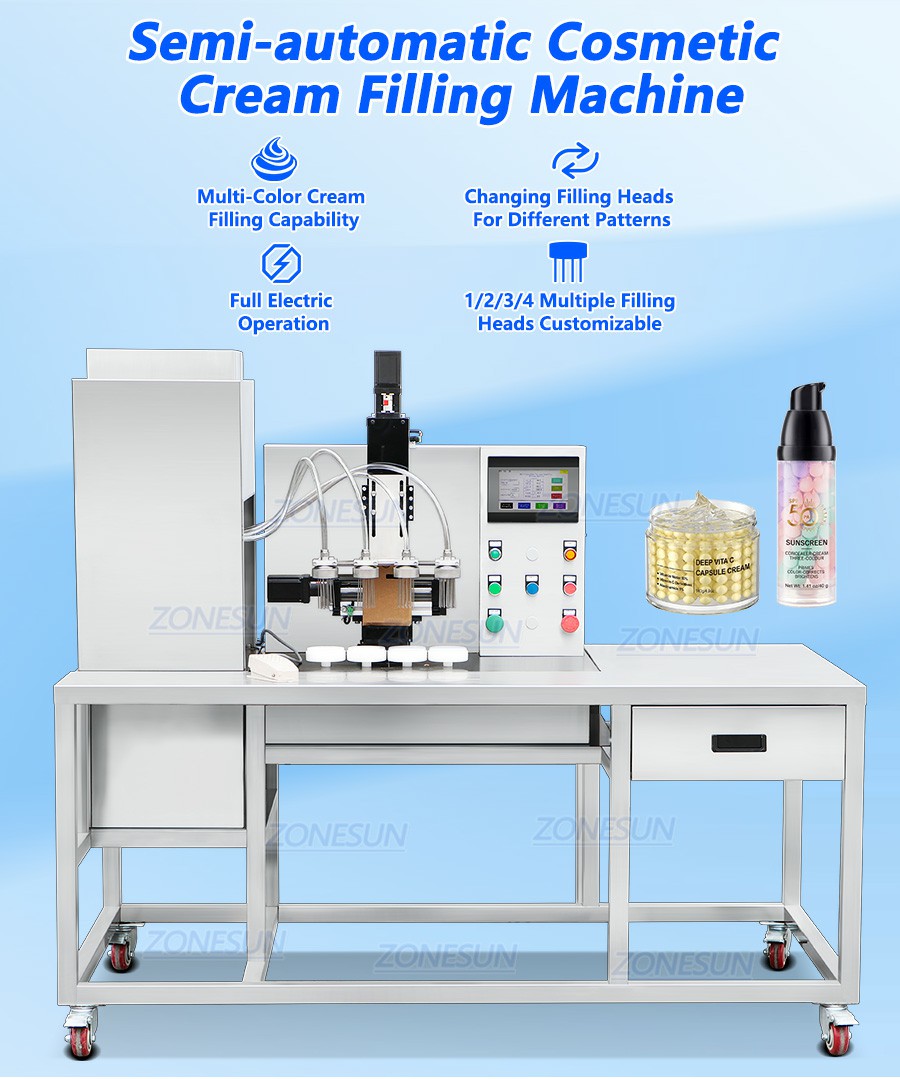 Máquina llenadora semiautomática de imprimación correctora del color