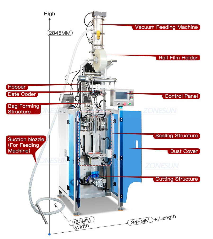 Máquina envasadora de polvos Máquina envasadora de polvos