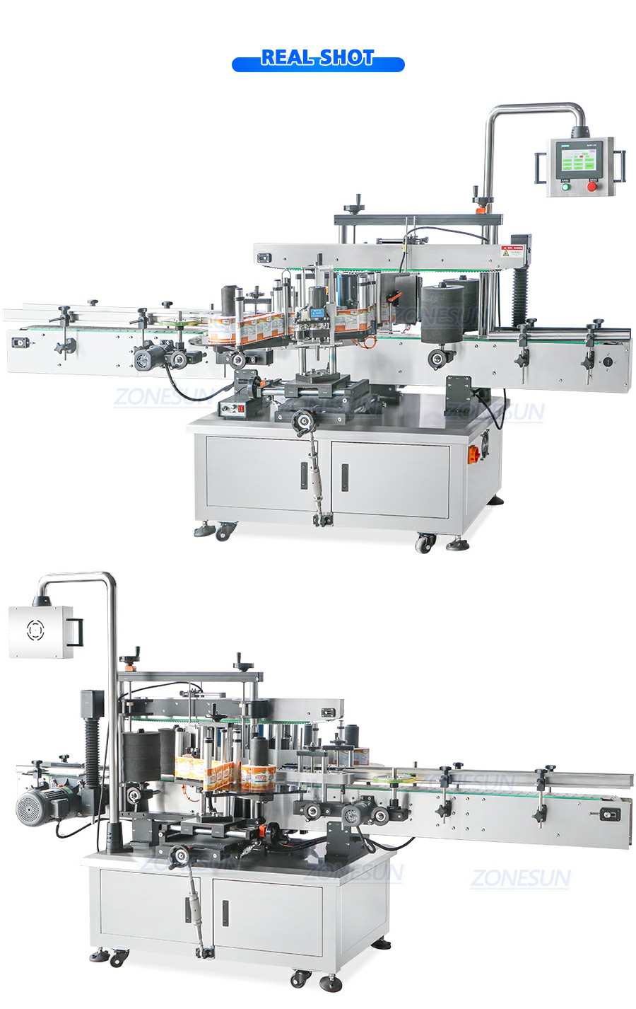 Máquina etiquetadora de botellas planas y cuadradas Máquina etiquetadora de botellas planas y cuadradas