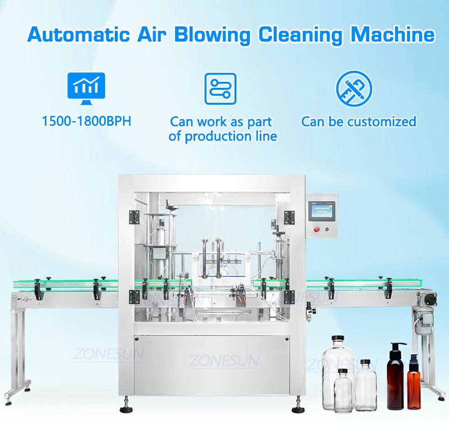 Automatic 4 Heads Air Rinser Machine Automatic 4 Heads Air Rinser Machine