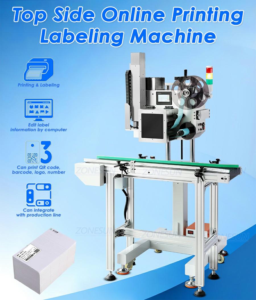 Aplicador automático de etiquetas de superficie plana con impresión térmica Aplicador automático de etiquetas de superficie plana con impresión térmica