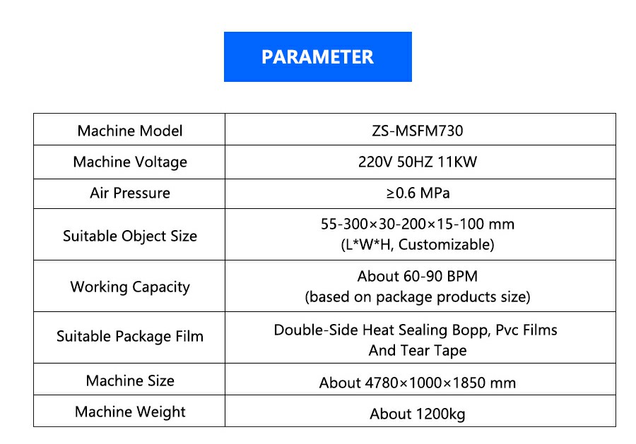 Parameter Of Servo Cellophane Wrapping Machine Parameter Of Servo Cellophane Wrapping Machine