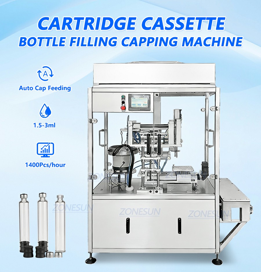 Máquina automática rotativa de llenado y tapado de cartuchos de pluma de péptidos Máquina automática rotativa de llenado y tapado de cartuchos de pluma de péptidos
