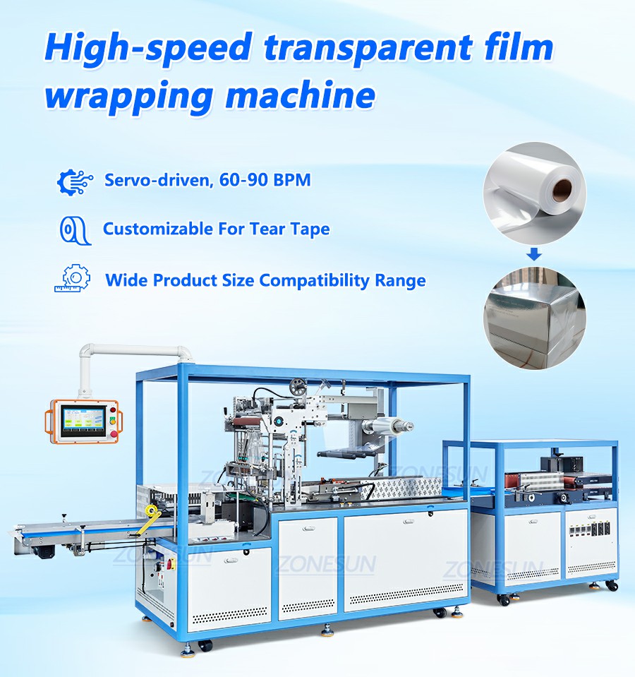 Servo Automatic Box Cellophane Wrapping Machine Servo Automatic Box Cellophane Wrapping Machine