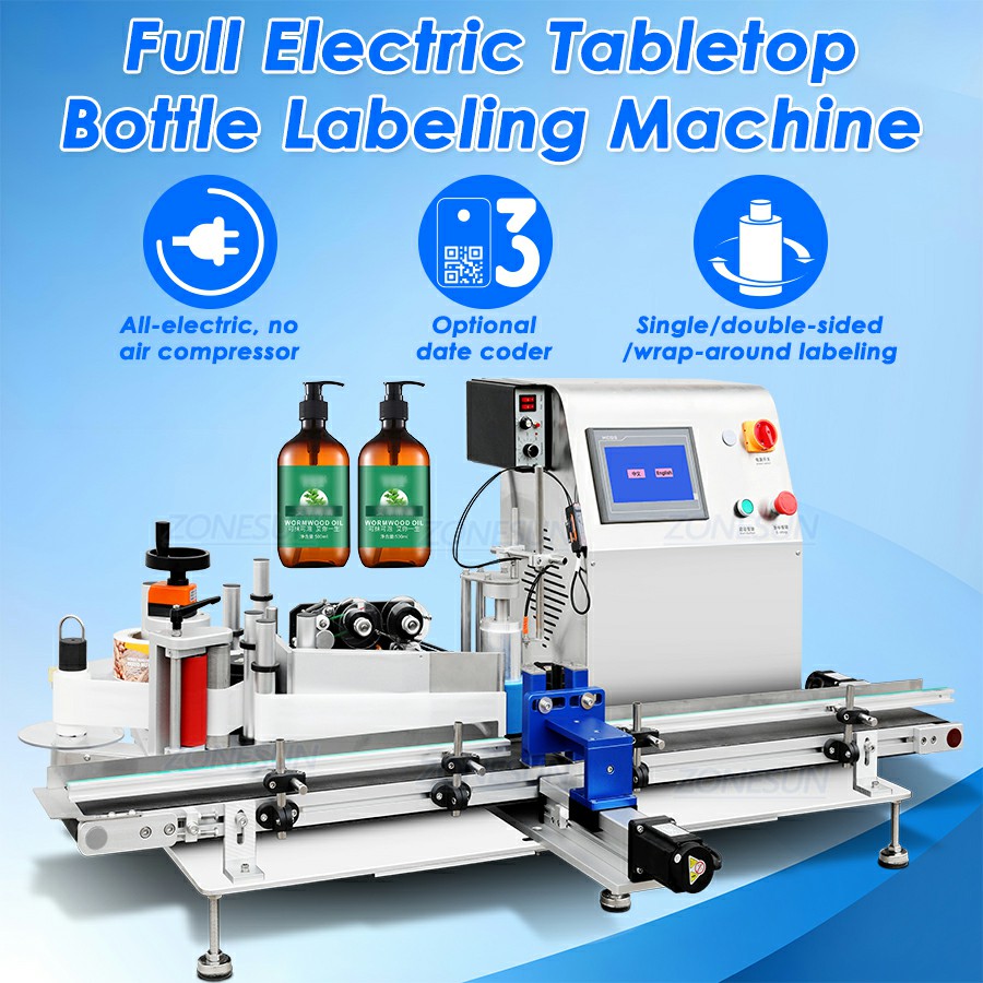 Etiquetadora automática de botellas redondas de mesa Etiquetadora automática de botellas redondas de mesa
