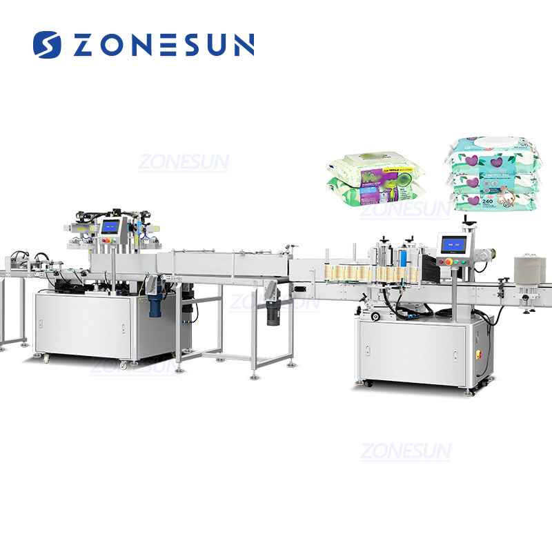 Automatic Flushable Wipes Labeling Machine