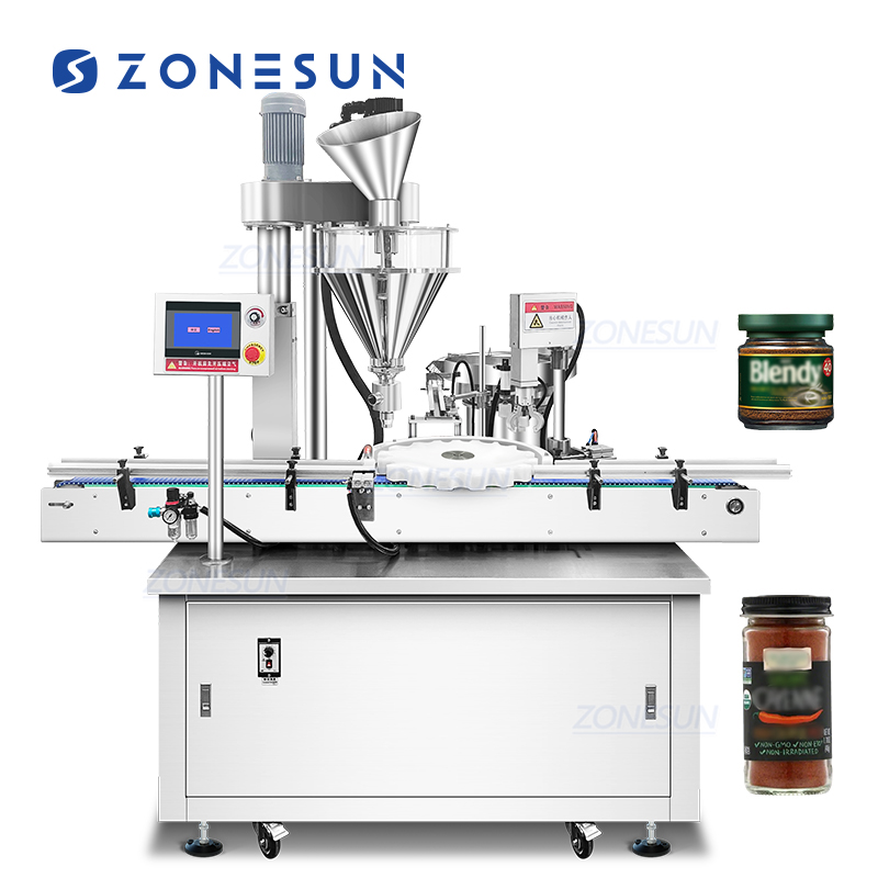 Rotary Automatic Powder Bottle Filling Capping Machine Powder Bottle Filling Capping Machine