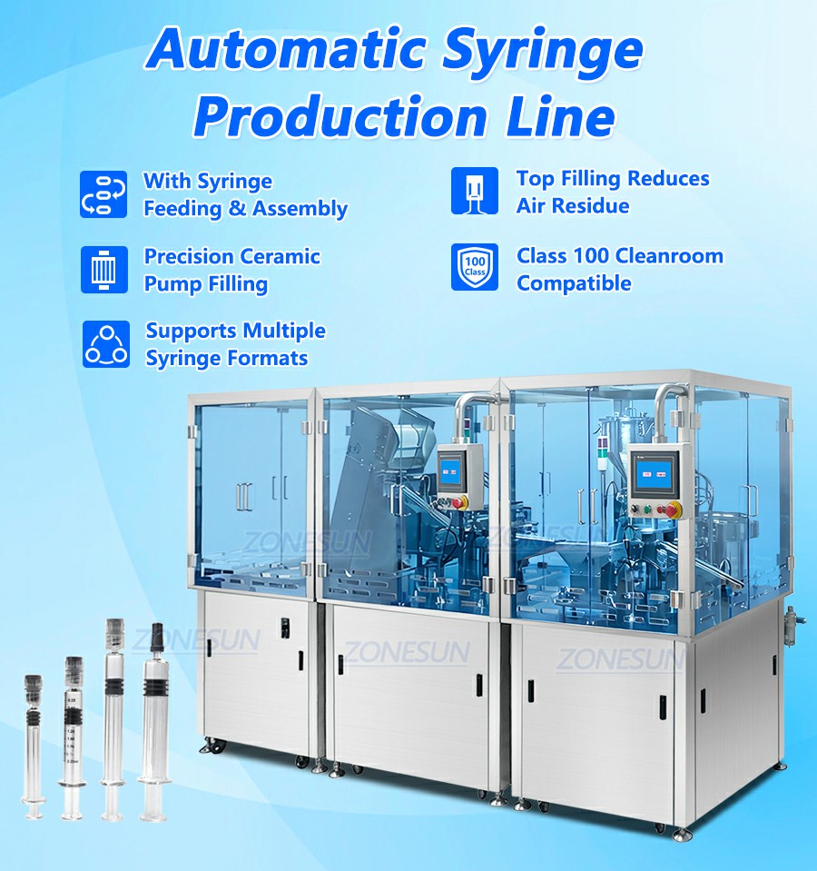 Máquina automática de llenado y tapado de jeringa precargada de solución salina Máquina automática de llenado y tapado de jeringa precargada de solución salina