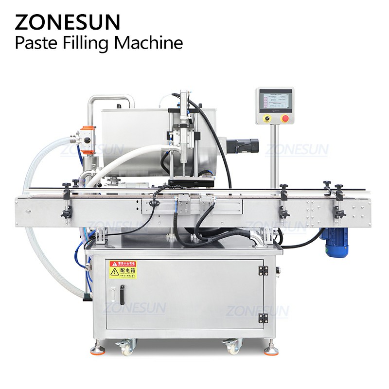 Máquina automática de llenado de líquidos viscosos con mezclador