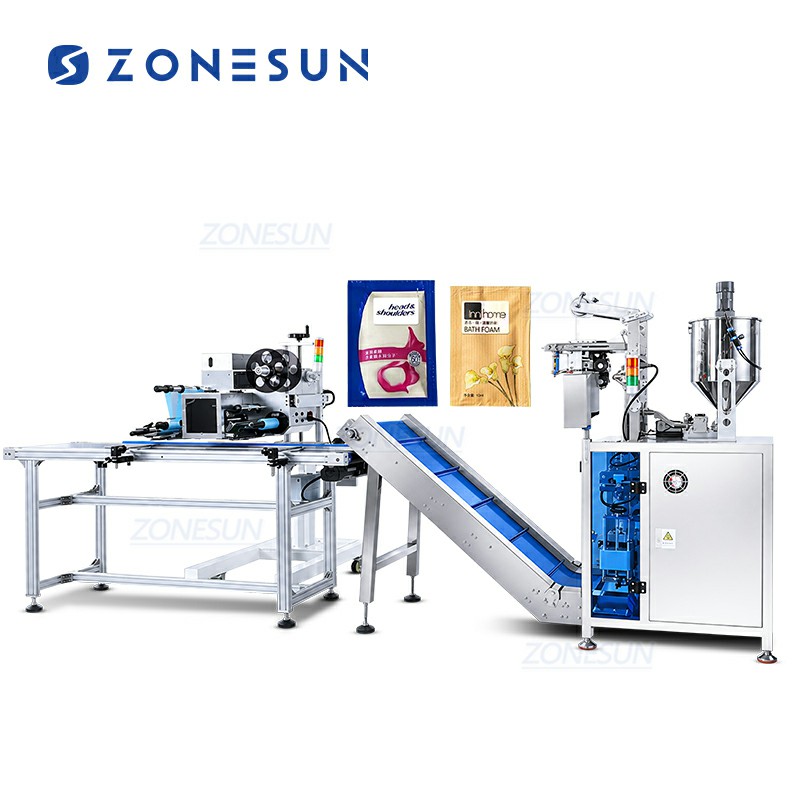 Application Of Liquid Sachet Filling Sealing Labeling Machine Sachet Filling Sealing Labeling Machine