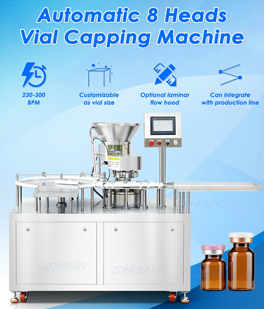 Máquina automática de sellado de viales de vidrio para inyectables Máquina automática de sellado de viales de vidrio para inyectables