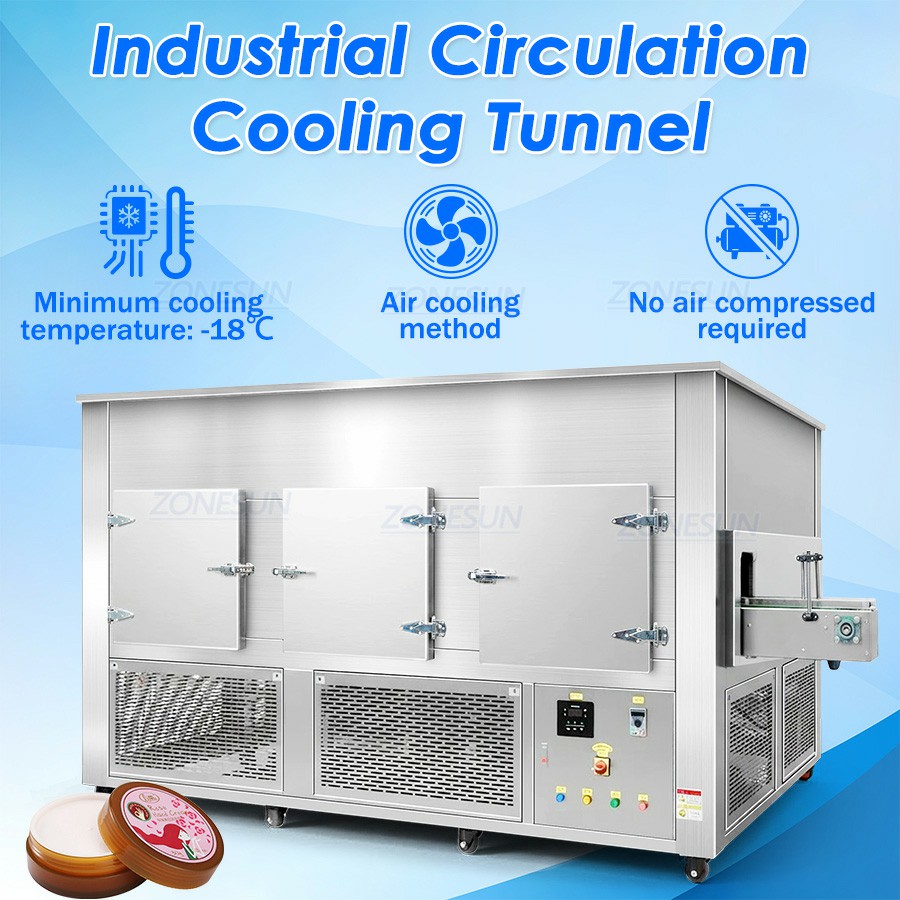 Industrial Cooling Tunnel For Cosmetics