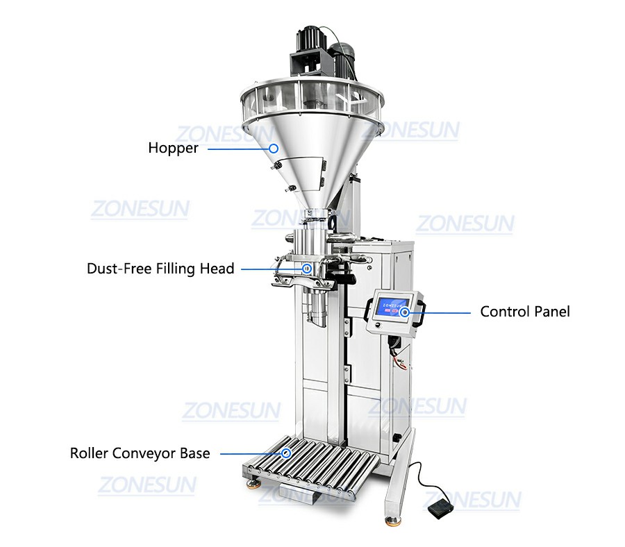 Powder Filling Machine With Pouch Clamper Powder Filling Machine With Pouch Clamper